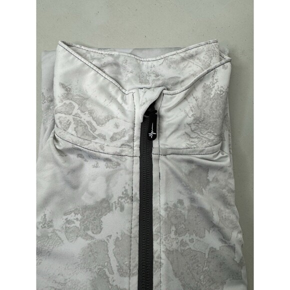 Habit White Gray Real Tree Fishing 1/4 Zip Pullover Mens Size Medium - READ - Picture 15 of 16